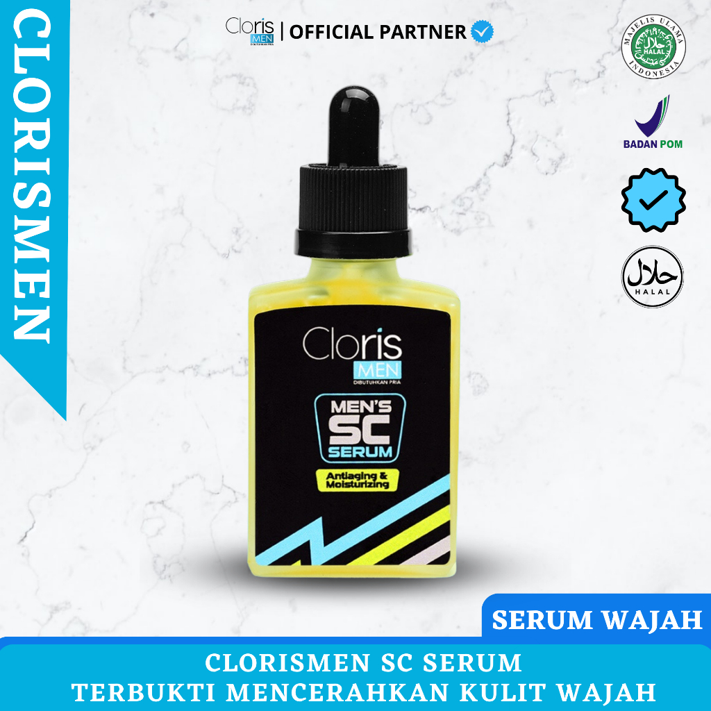 [ Agen Resmi ] Clorismen SC Serum - Serum Wajah Pria Untuk Memudarkan Bekas Jerawat Yang Bopeng