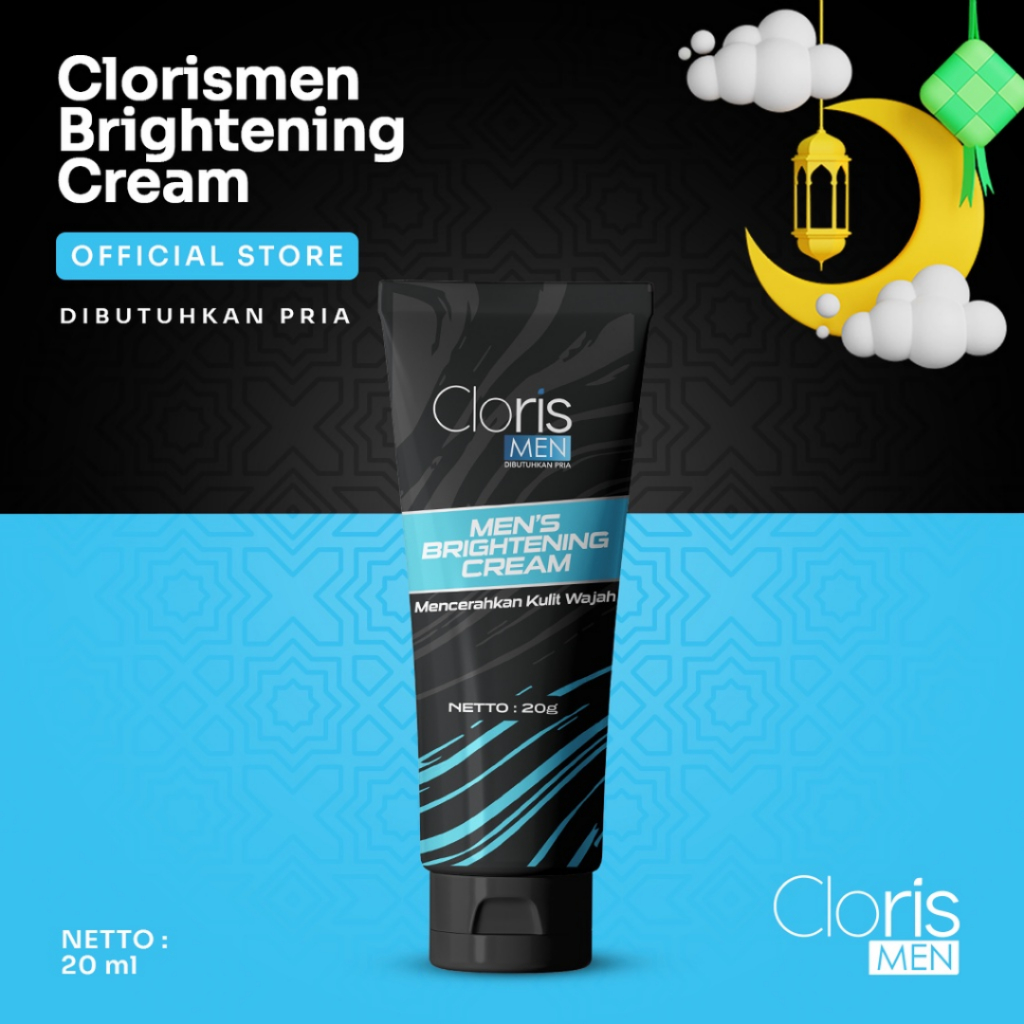 [ Agen Resmi ] Clorismen Brightening Cream - Cream Wajah Pria Untuk Pemutih Wajah Bebas Kusam