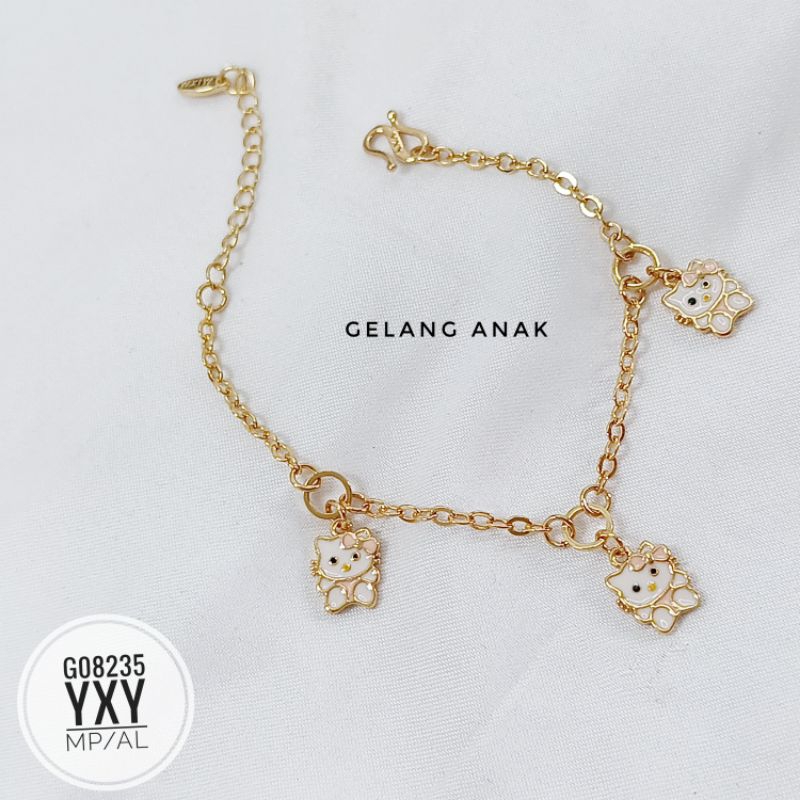 Gelang yaxiya anak hellokitty gold G08235