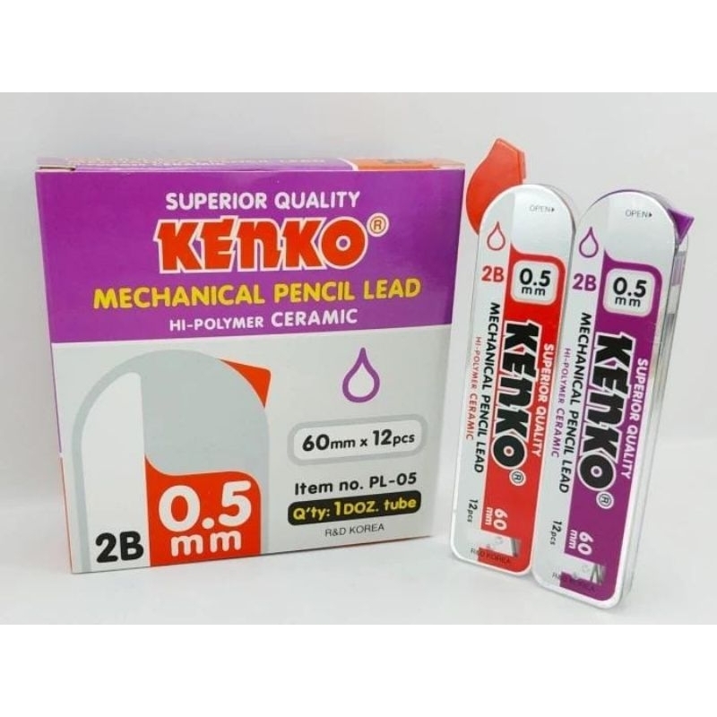 

[ BOX 12 TUBE ] ISI PENSIL MEKANIK KENKO 0,5 MM PL-05 2B