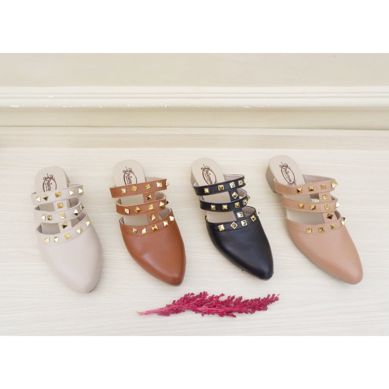 sepatu tutong wedges kulit wanita