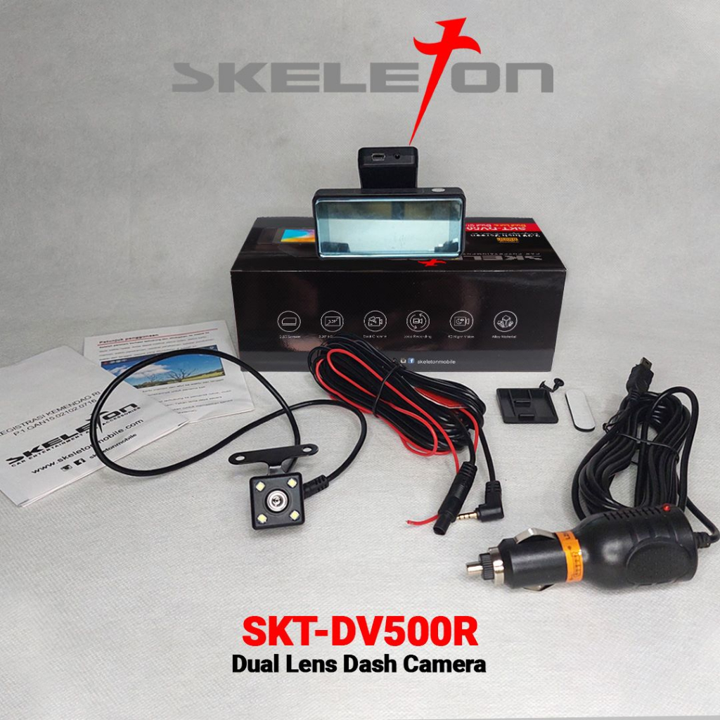 Skeleton Kamera Car Rear View Mirror Driving Video Recording - SKT-DV500R