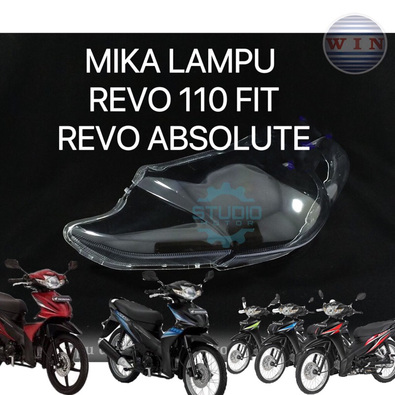 Mika Kaca Lampu Depan / Reflektor Honda Revo Abs Absolut / Absolute Revo Fit Revo 110 2009 2010 2011 2012 2013 Merek Win Produk