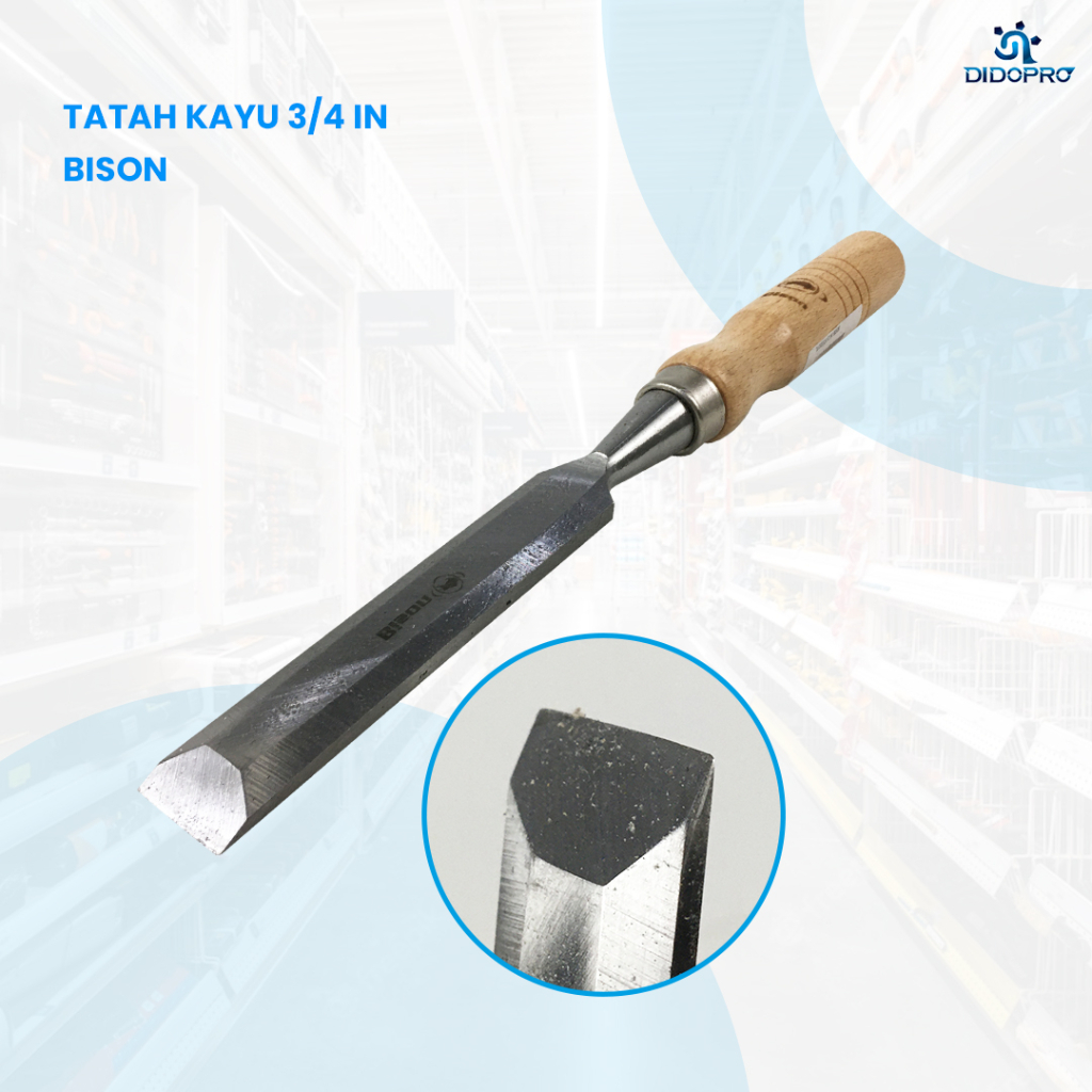 Tatah pahat gagang kayu bison 3/4&quot;