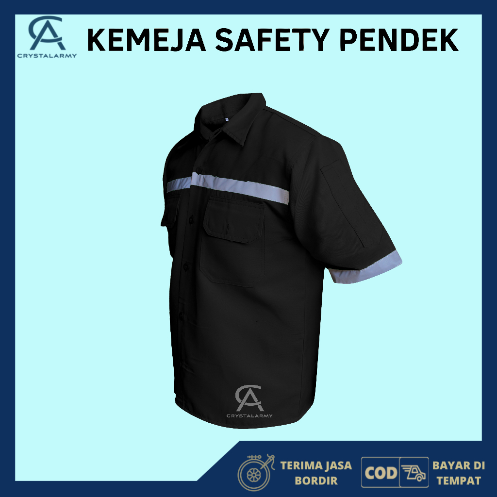 Atasan Kerja Lengan Pendek / Kemeja Safety Pendek / Wearpack Safety / Setelan Baju