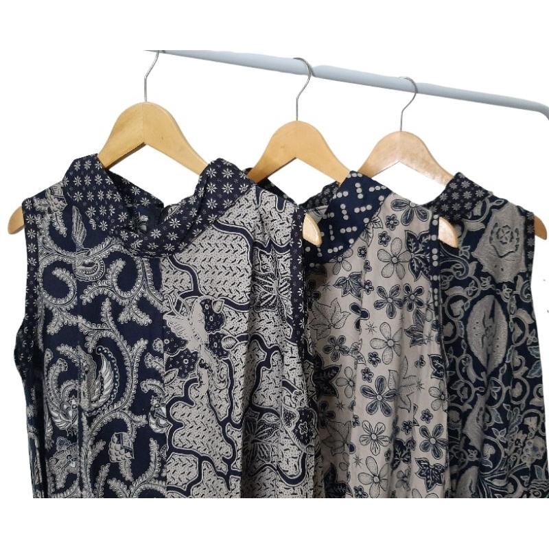 Outer Cardigan Batik WakaWaka tanpa lengan