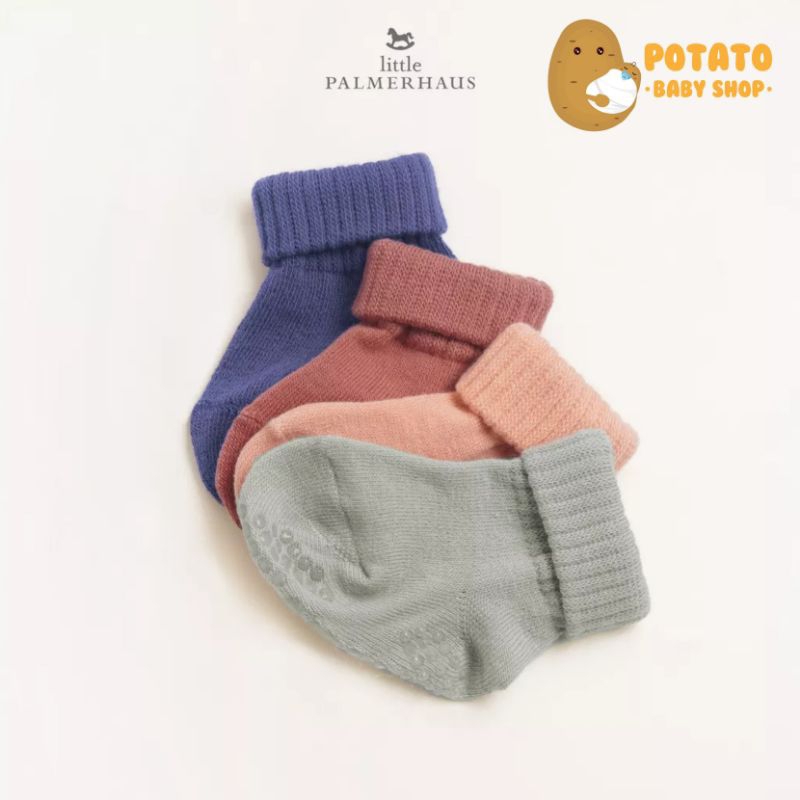Little Palmerhaus Folded Cuff Socks With Antislip / Kaos Kaki Anak 0-2y