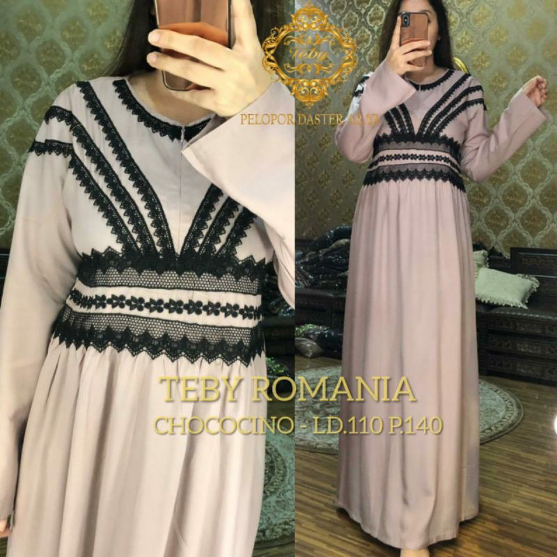 Daster arab Dress TEBY ESTONIA Original Dress Rayon Busui nyaman