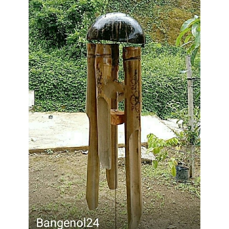 RB lonceng angin bambu, angklung angin WIND CHIME CUSTOM nama ANEKA ukuran,bisa cod