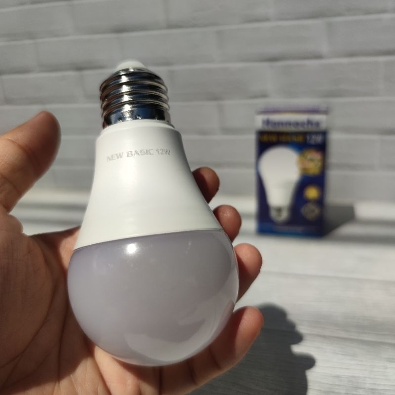 HANNOCHS BASIC LAMPU LED BULB 12W 12 WATT CAHAYA PUTIH BERGARANSI