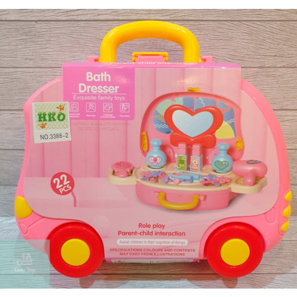 

Unik Mainan Anak Bath Dresser Bag Set Tas Dandan Makeup Set 3388-2 Diskon