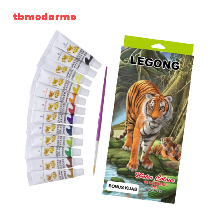 Tbmo Water Colour Legong 12 Warna 6ml / Cat Air