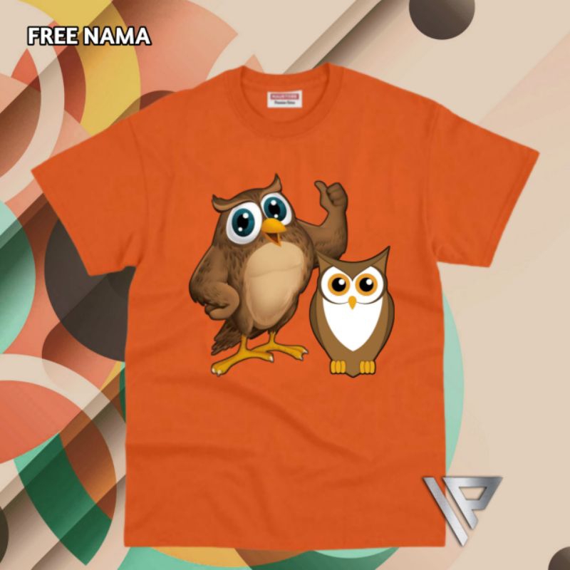 BAJU ANAK KAOS ANAK Unisex Terbaru Gambar Burung Hantu BAHAN PREMIUM