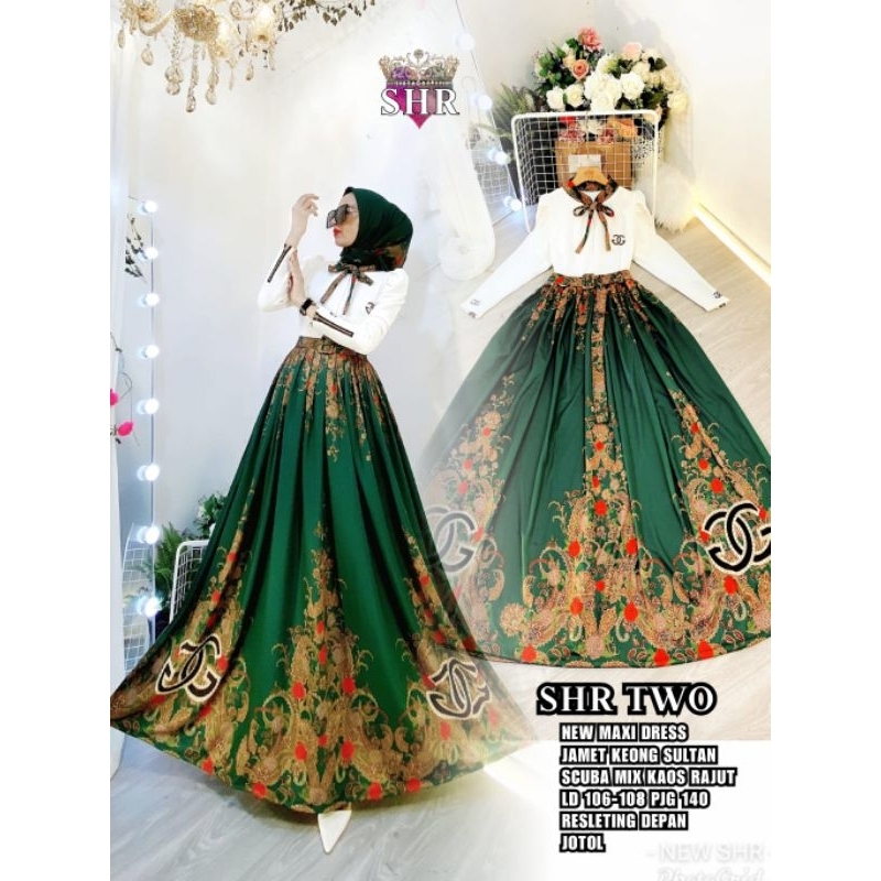 SHR MAXI DRESS SCUBA SYAHIRA JAMET KEONG SULTAN