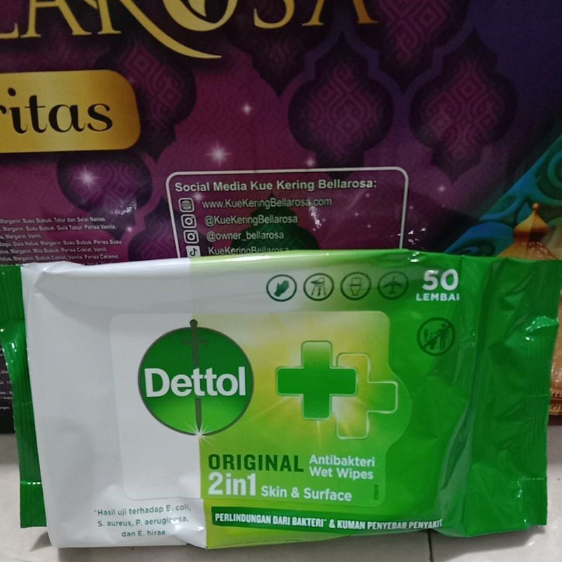 Dettol tisu basah Original/Wet Wipes 50 lembar