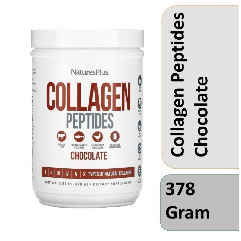 Natures Plus NaturesPlus Nature's Plus Collagen Protein Proteins Peptide Peptides 378 g gram gr choc
