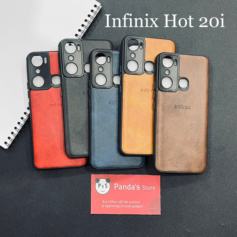 Leather Case Infinix Hot 20i Softcase Kulit Elegan Casing Slim Fit