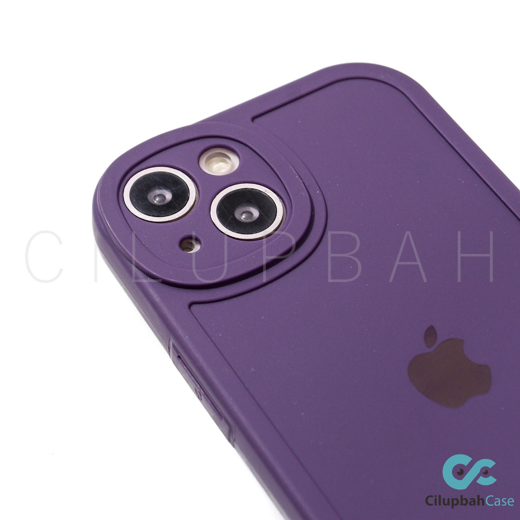 Silicone Deep Purple Round Case for iPhone 7 8 PLUS XR X XS Max / 11 Pro Max / 12 Pro Max / 13 Pro Max / 14 Plus Pro Max