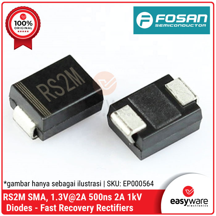 Diode RS2M SMA FR207 Diode SMD 2A 1000V Dioda RS2M FR207