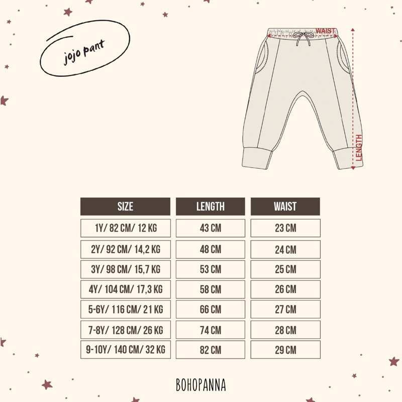 DINOANDBUNNY - JOJO PANT - Bohopanna - Celana Jogger Celana Panjang Anak Laki-Laki