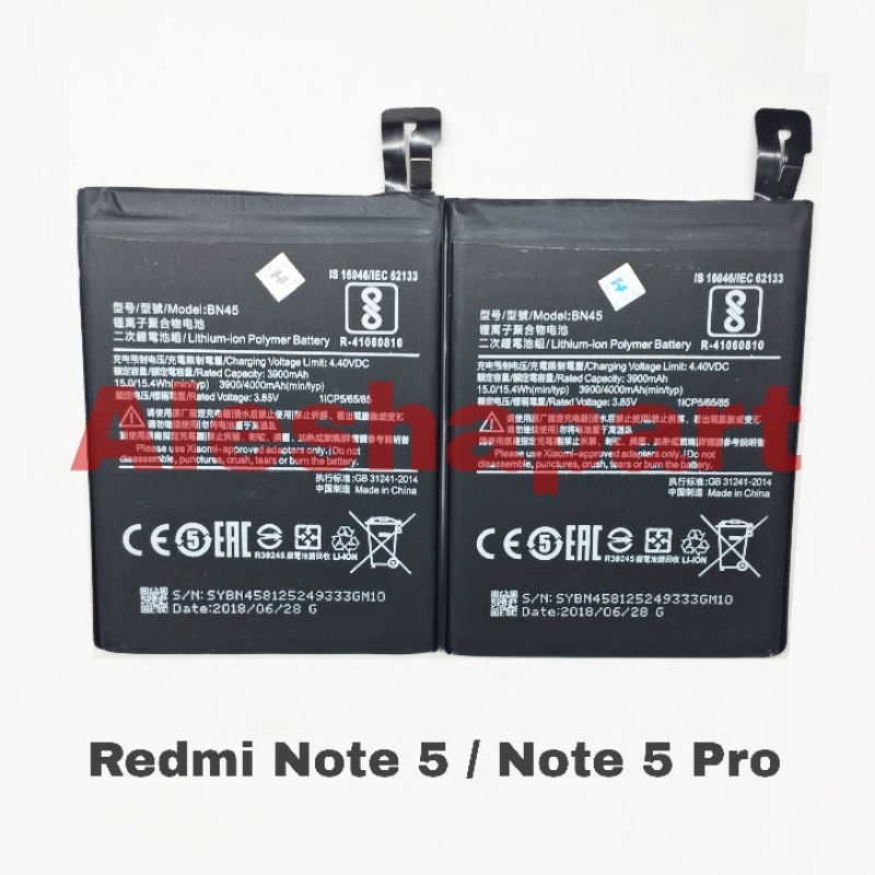 BATERAI/BATTERY XIAOMI REDMI NOTE 5/5 PRO/BN45