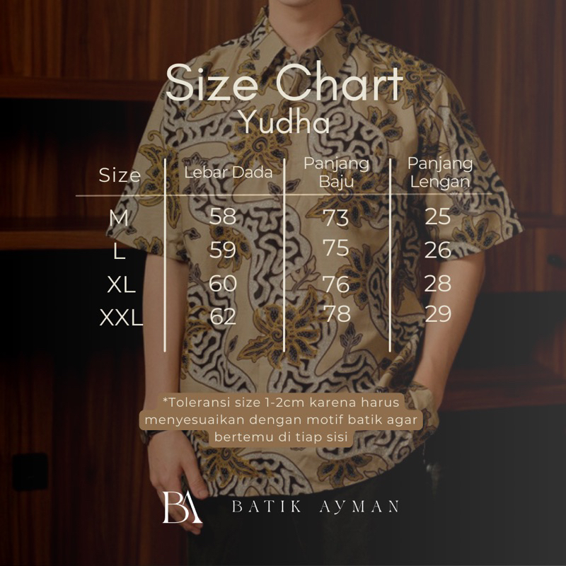 Batik Ayman - YUDHA | Kemeja Batik Pria Katun Solo Halus