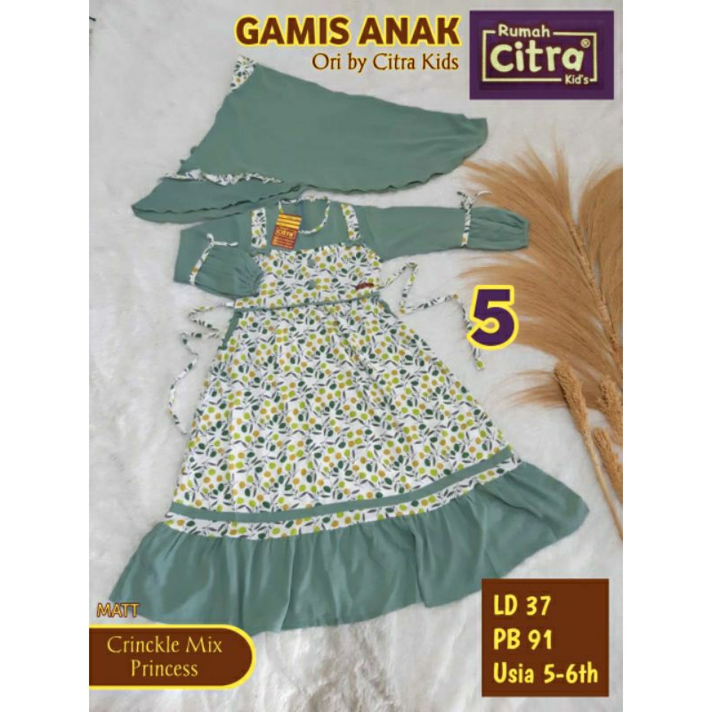 PROMO!!! GAMIS ANAK PEREMPUAN USIA 5- 8 TAHUN. GAMIS CEWEK SYAR'I MUSLIMAH BERKUALITAS. ORI CITRA