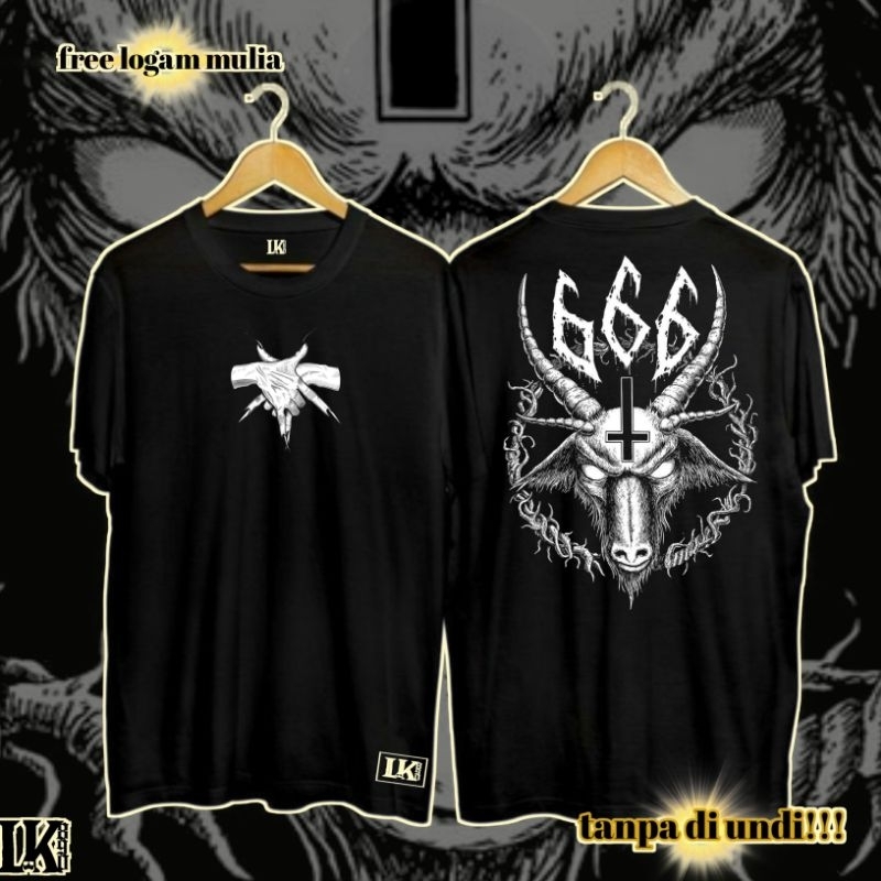 KAOS DISTRO SATANIC 666 / T-SHIRT DISTRO / TERIMA CUSTOM KAOS