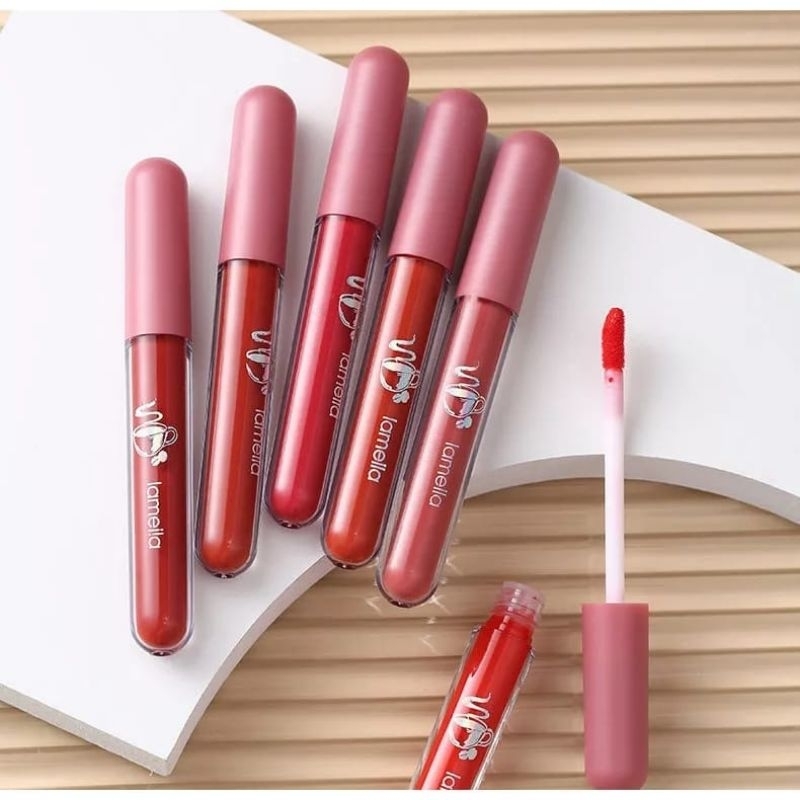 LAMEILA Lip Glaze Lipstik Cair Lip Gloss Pelembab Silky Misty