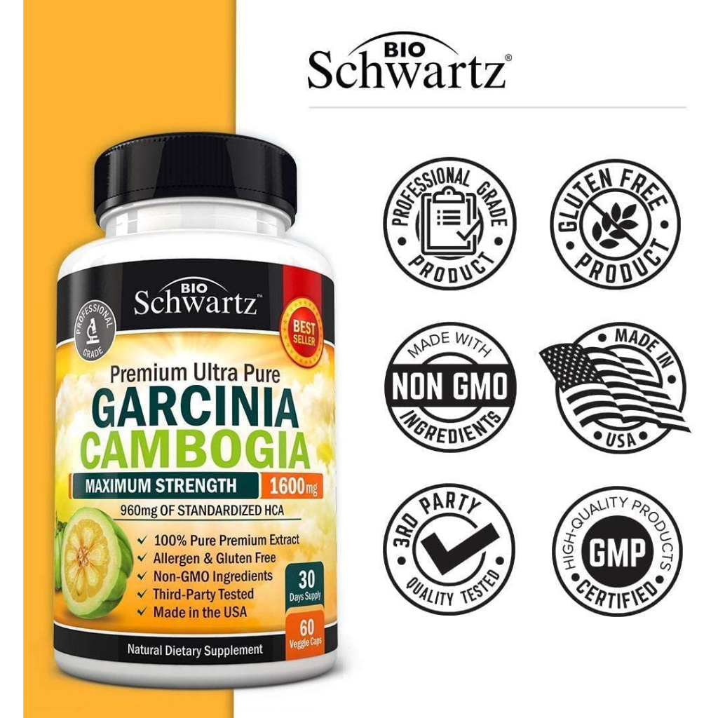 Bio Schwartz Garcinia Cambogia 60 Caps Maximum Strength - Bioschwartz Bioresearch