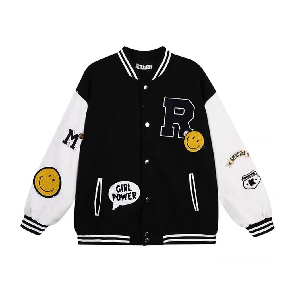 Maffy-Jaket Varsity pria wanita Baseball terlaris - Jaket Bomber cewek Korean style - Jaket sweater 