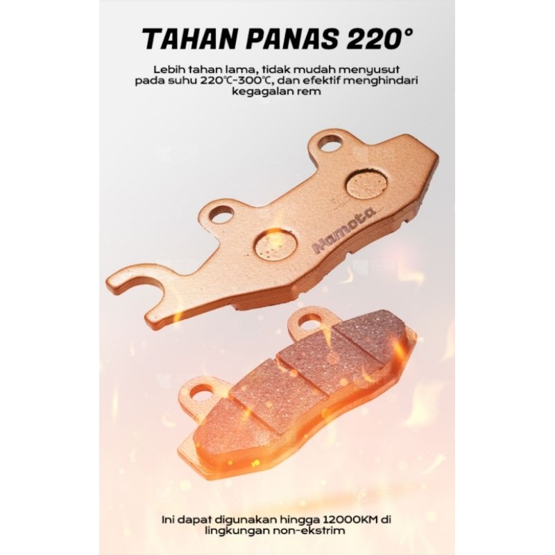 MOTORCYCLE BRAKE PADS NAMOTA NM-B04 NMAX 155 PUTARAN DEPAN