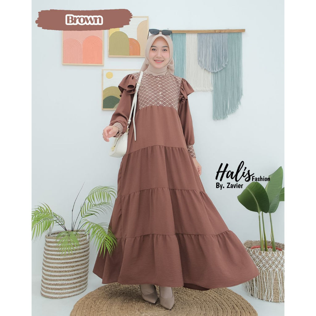 GAMIS SORAYA DRESS ORI HALIS FASHION