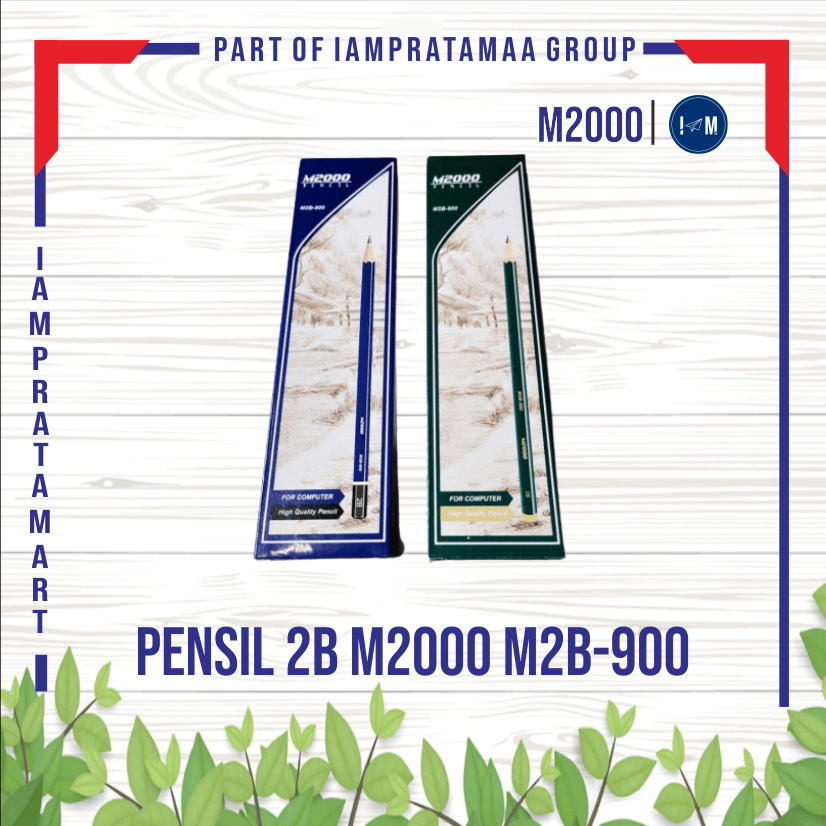 

IAMPRATAMART - PENSIL 2B MURAH Pencil / Pensil M2000 M2B-900 / 21% 2B /1 BOX 12 PCS