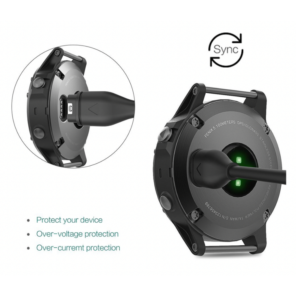 Cable Kabel Charge Charging Data Untuk GARMIN Forerunner 55 - USB A / Type C