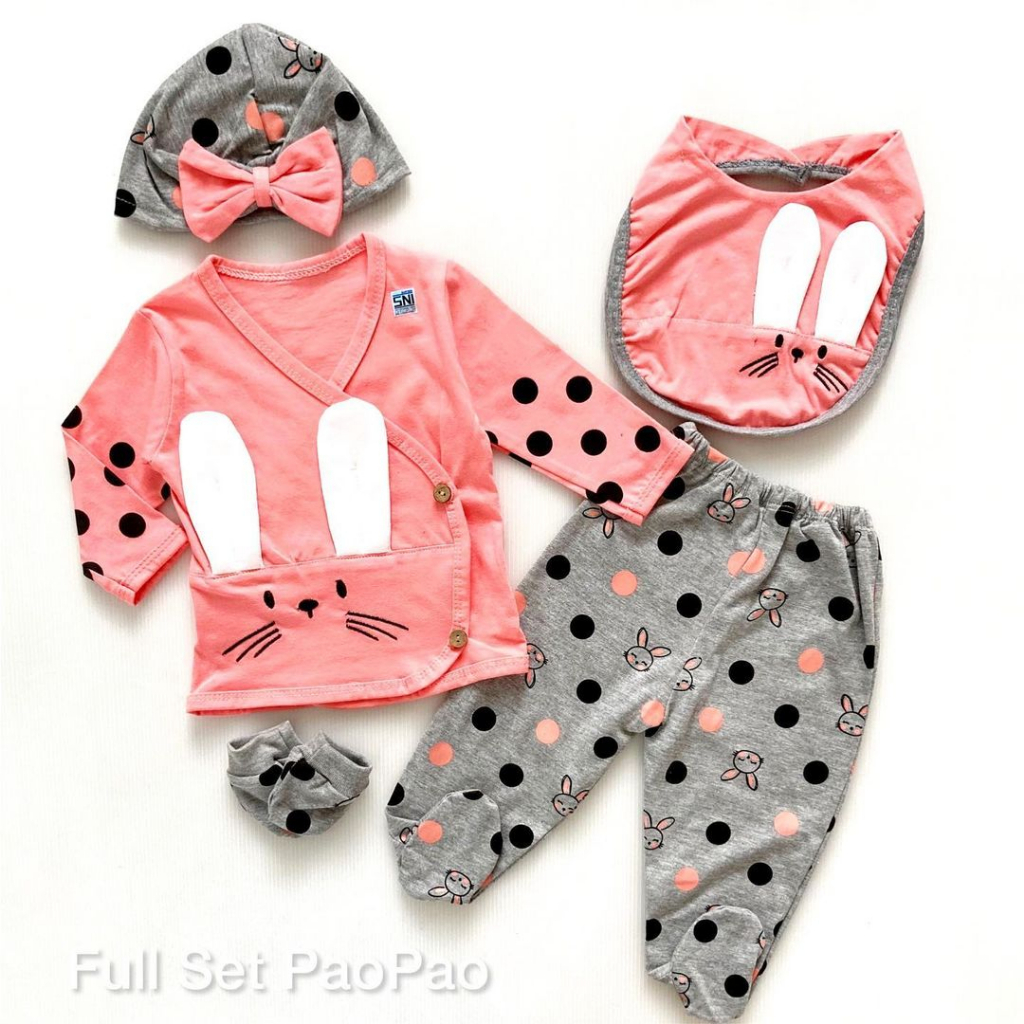 SET PAO PAO TURBAN BIB BOOTIES