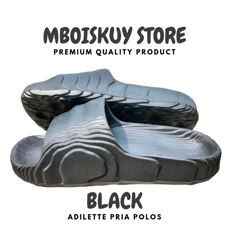 Sandal Slop Adilette Pria Polos Premium Quality (Bisa Cod)