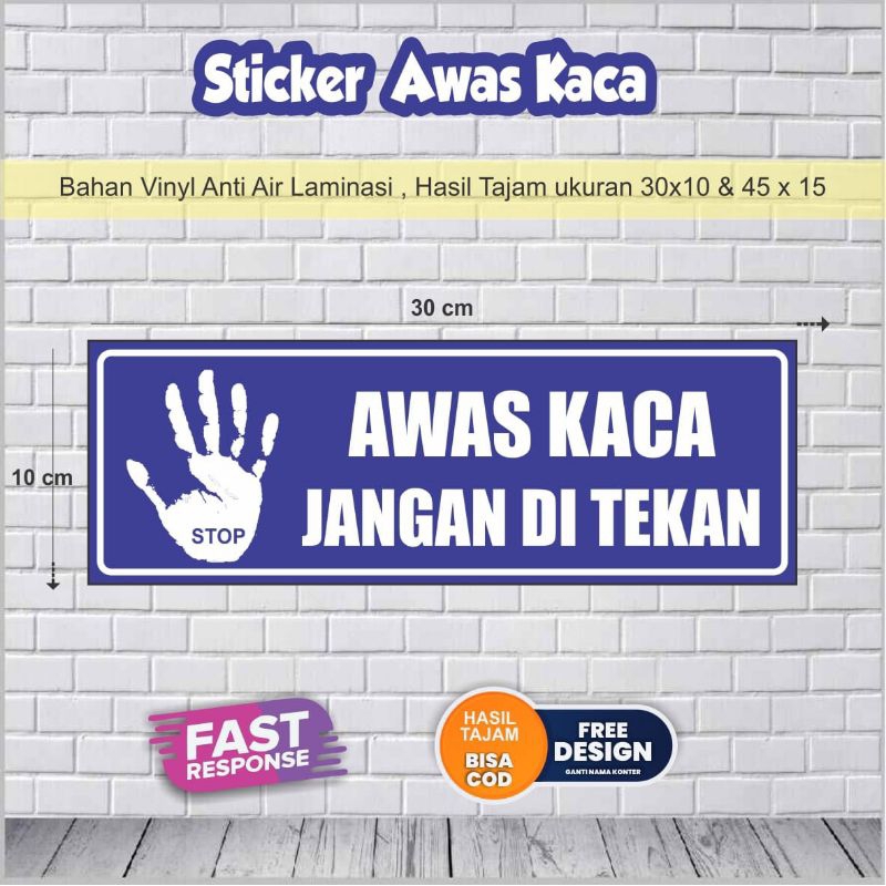 

Sticker Awas jangan di tekan vinyl Anti air