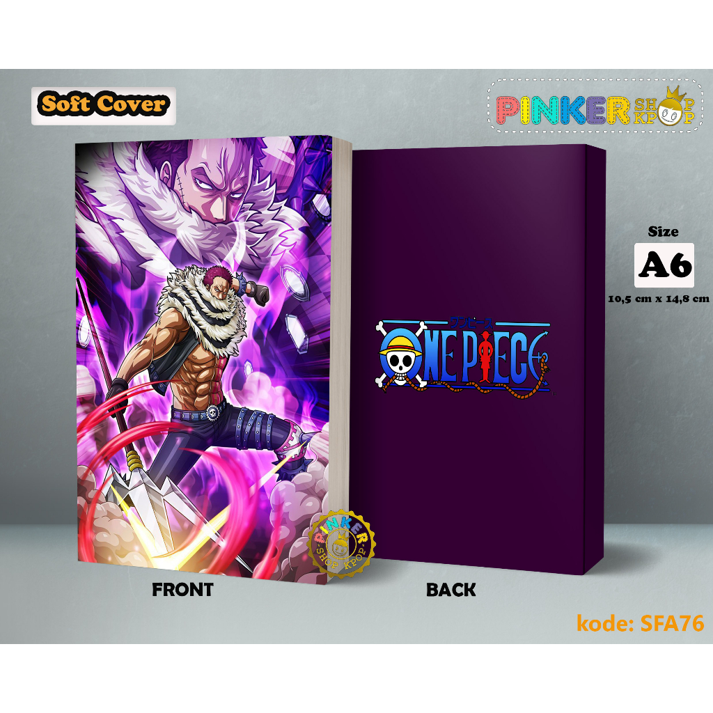 

(SFA76) Pocket Note One Piece Charlotter Katakuri Softcover A6/A5 Buku Tulis catatan Notes Agenda Planner Jurnal