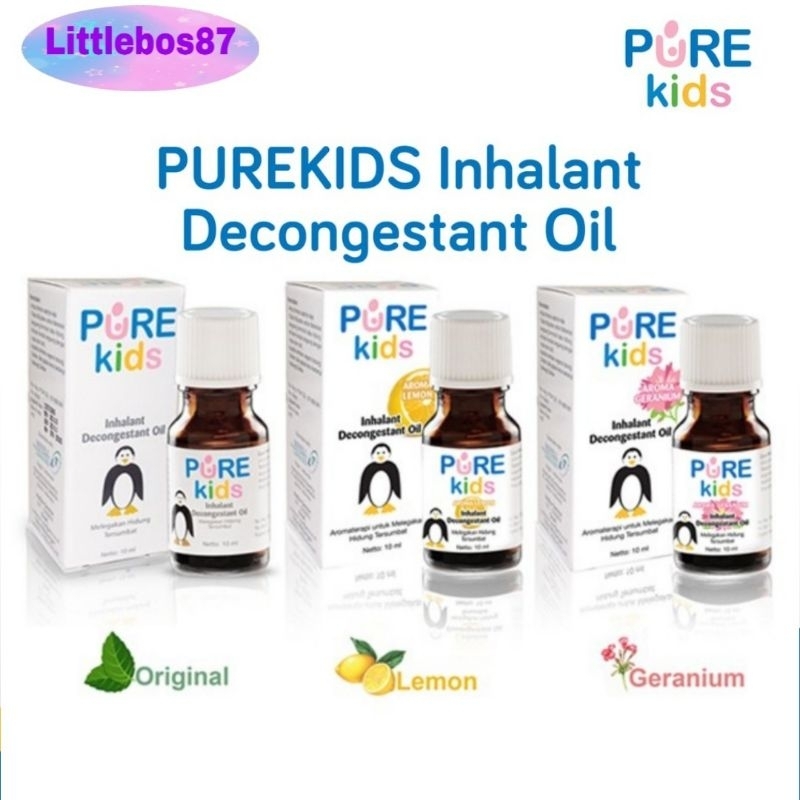 PUREKIDS Inhalant Decongestant Oil 10ml Pilek Hidung Tersumbat Pure Kids 10 ml