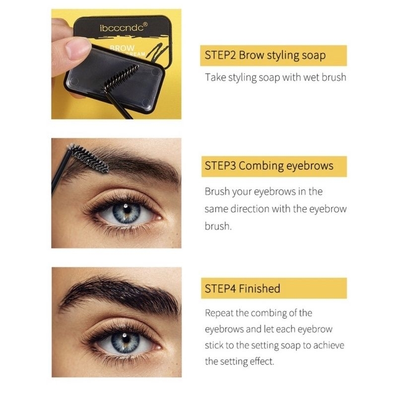 IBCCCNDC Brows Eyebrow Soap Makeup Brows Shaping Kit Lasting Eyebrow Setting Gel Waterproof Eyebrow Tint Pomade