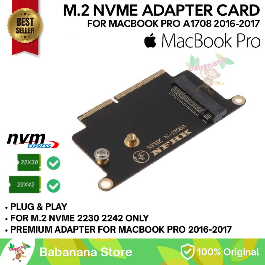 Adapter Card SSD Macbook Pro A1708 2016 2017 13&quot; Konverter M.2 NVME