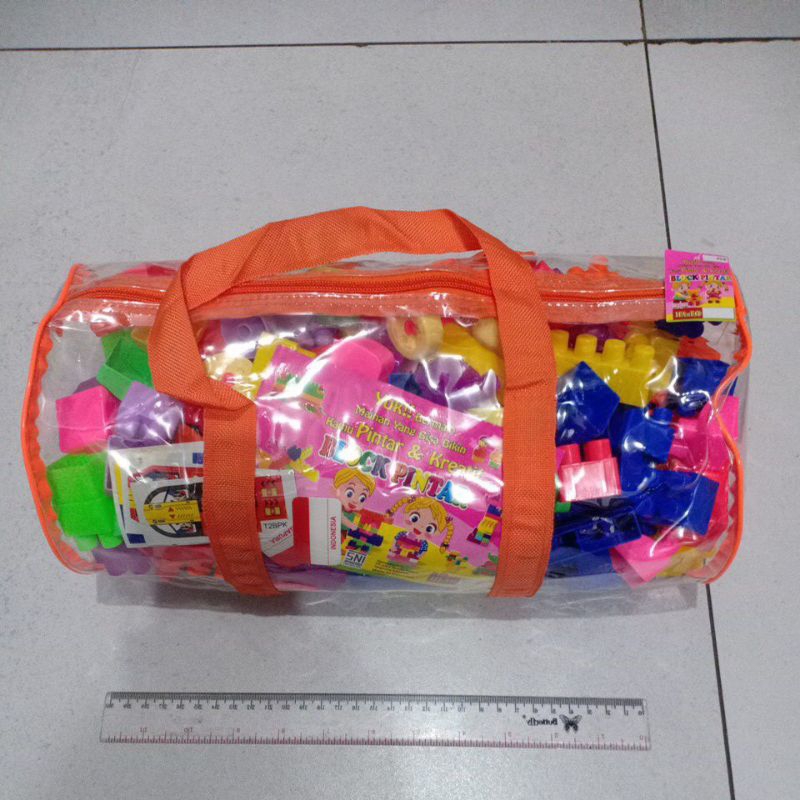 Mainan Lego Block Pintar Tas 138 pcs