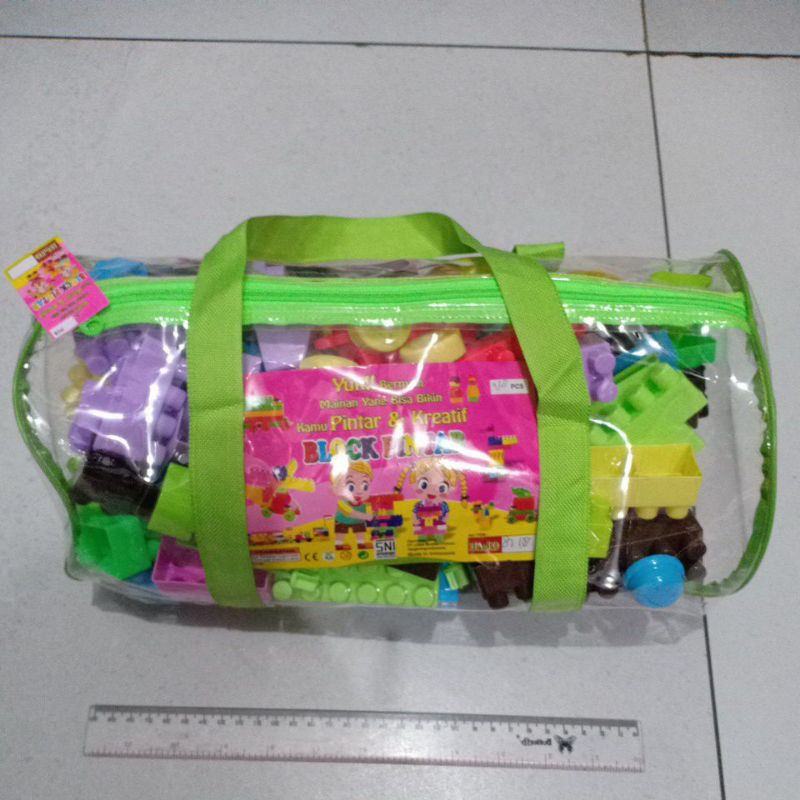 Mainan Lego Block Pintar Tas 138 pcs