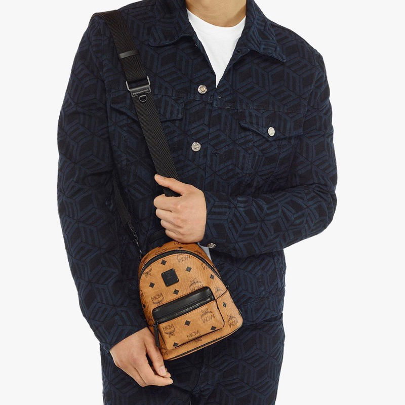 MCM Mini Stark Crossbody Bag in Visetos