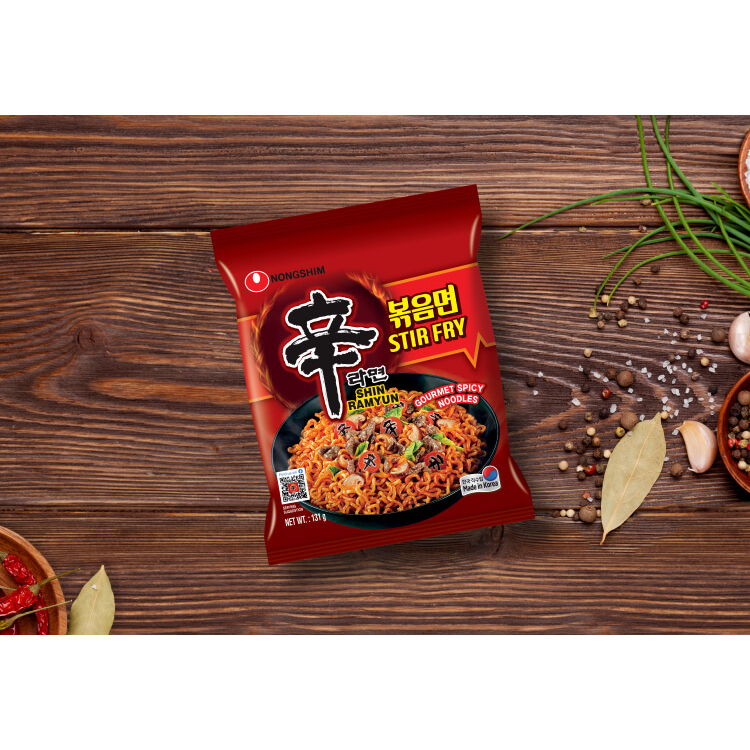 NONGSHIM - SHIN RAMYUN SPICY STIR FRY - 131 GR (MIE INSTAN KOREA)