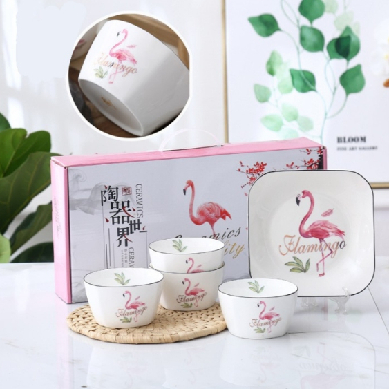 Ceramic Tableware Set / Piring Mangkok Sendok Keramik Hampers Kado