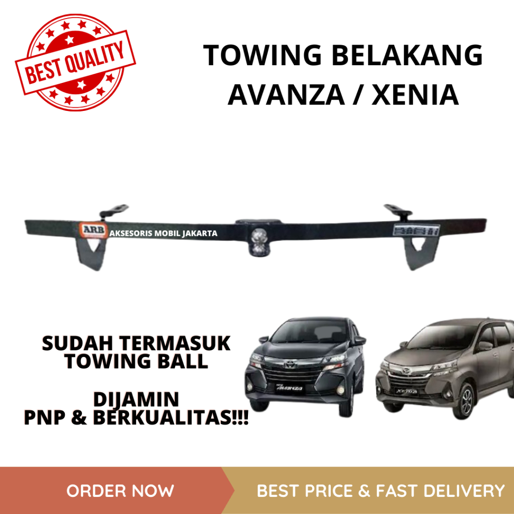 TOWING BAR BELAKANG GRAND AVANZA XENIA 2019 2020 2021 - BESI PENGAMAN BUMPER BELAKANG MOBIL AVANZA X