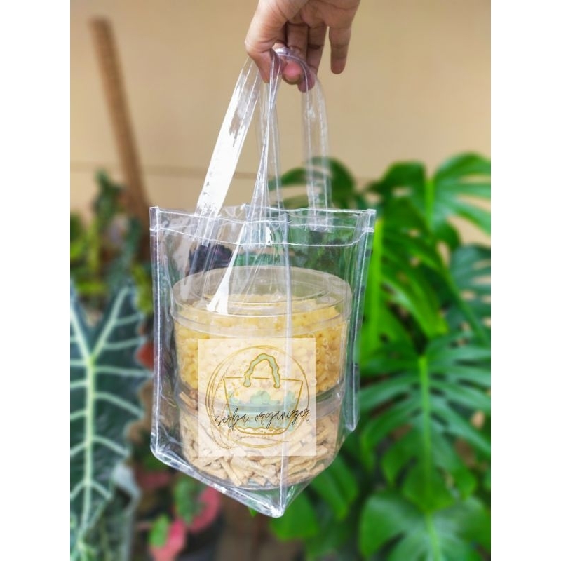 

tas goodie bag mini transparan tas goodie kue kering nastar tas mini transparan TAS NASTAR TOPLES