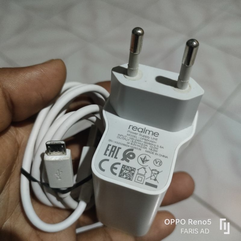 Charger Original Bawaan Realme C15 18w Copotan Asli Hp